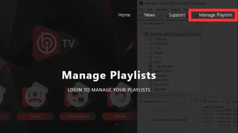 IBO Player Manage Playlist