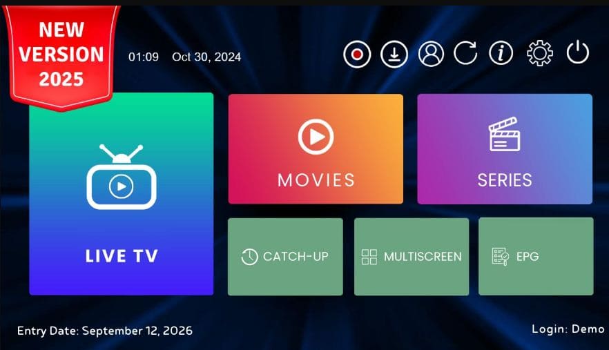 IPTV player on Windows 11 desktop