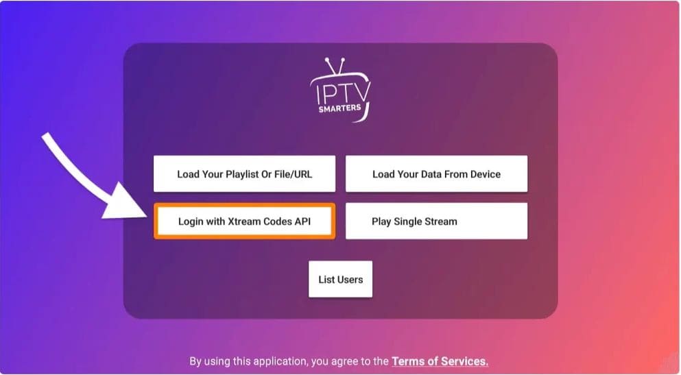 Smarters Login Options