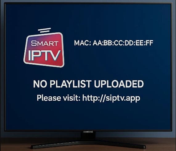 Samsung Smart TV with IPTV app running