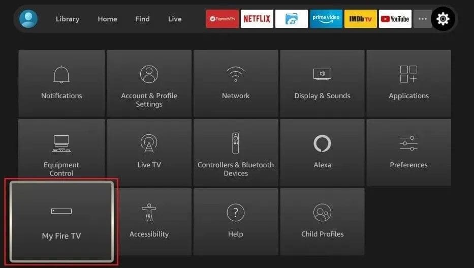 My Fire TV settings