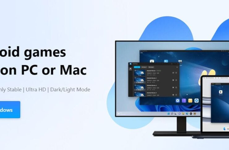 MuMu Player emulator interface for Windows and macOS, showing Android apps running on desktop.