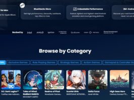 BlueStacks 5 Android emulator interface on Windows PC in 2025