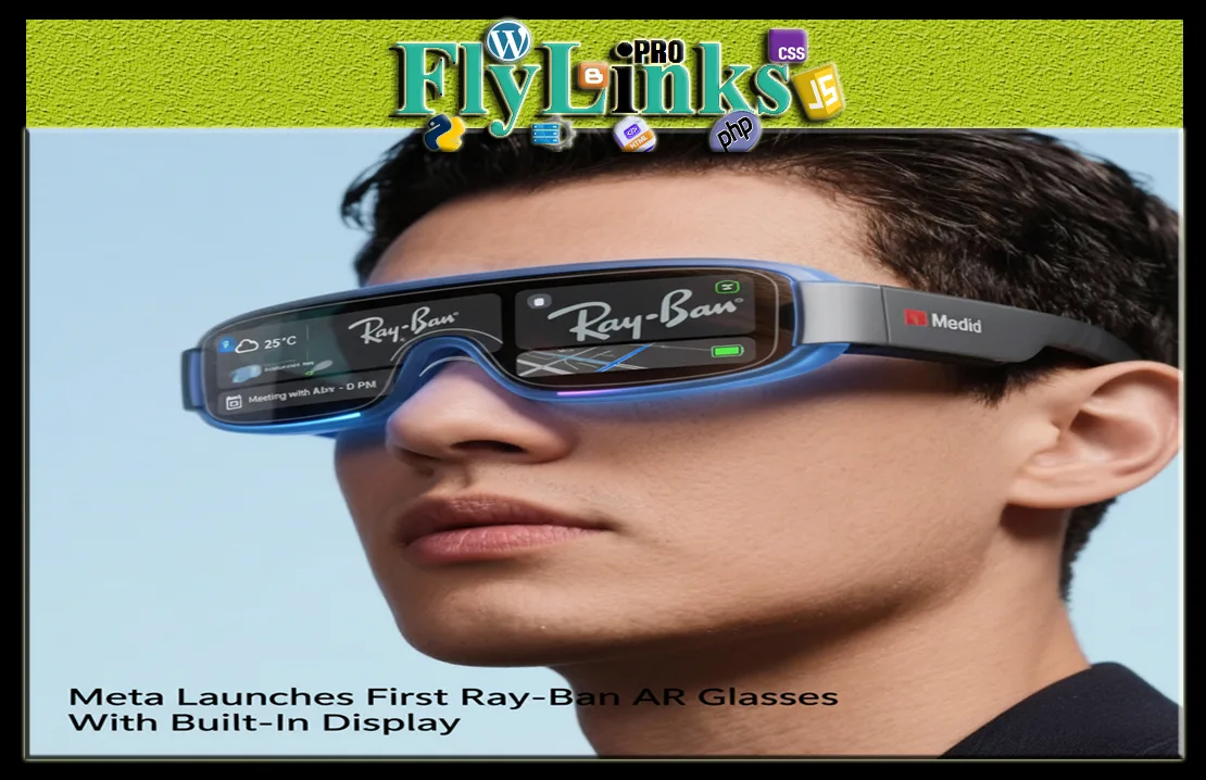 First-person view through smart glasses showing navigation icons in the display
