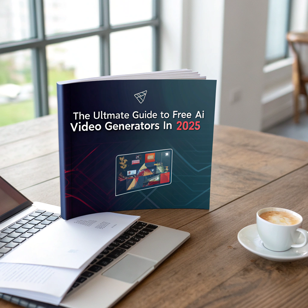 A futuristic digital illustration showing an AI-powered machine creating video content in a high-tech environment, symbolizing advanced video generation tools available in 2025.